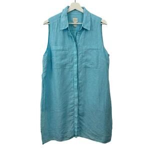 Chico’s Women’s Linen Side-Slit Tunic Size 2 L